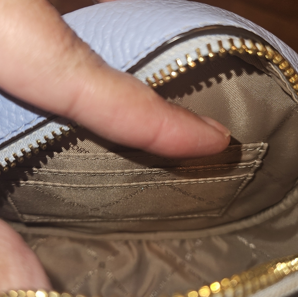 Michael Kors Light Blue Round Crossbody Bag - Picture 8 of 8